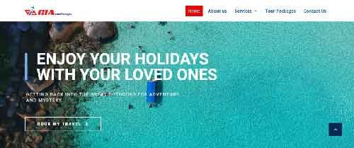 web site design for tours and travels in trichy